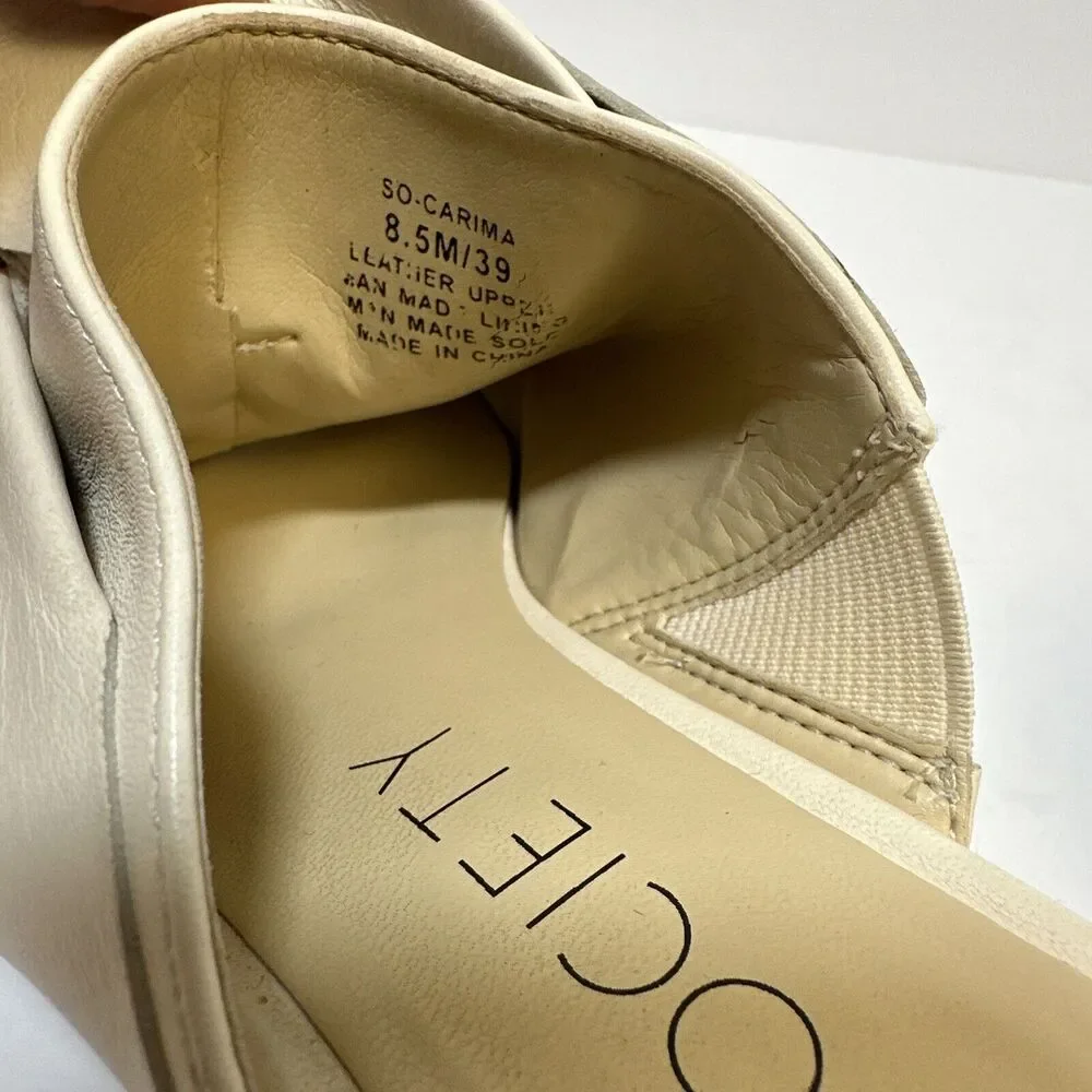 Sole Society Espadrille Beige Bow Wedges Size 8.5